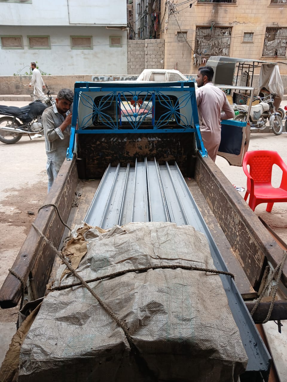 Channel sections on the way to site