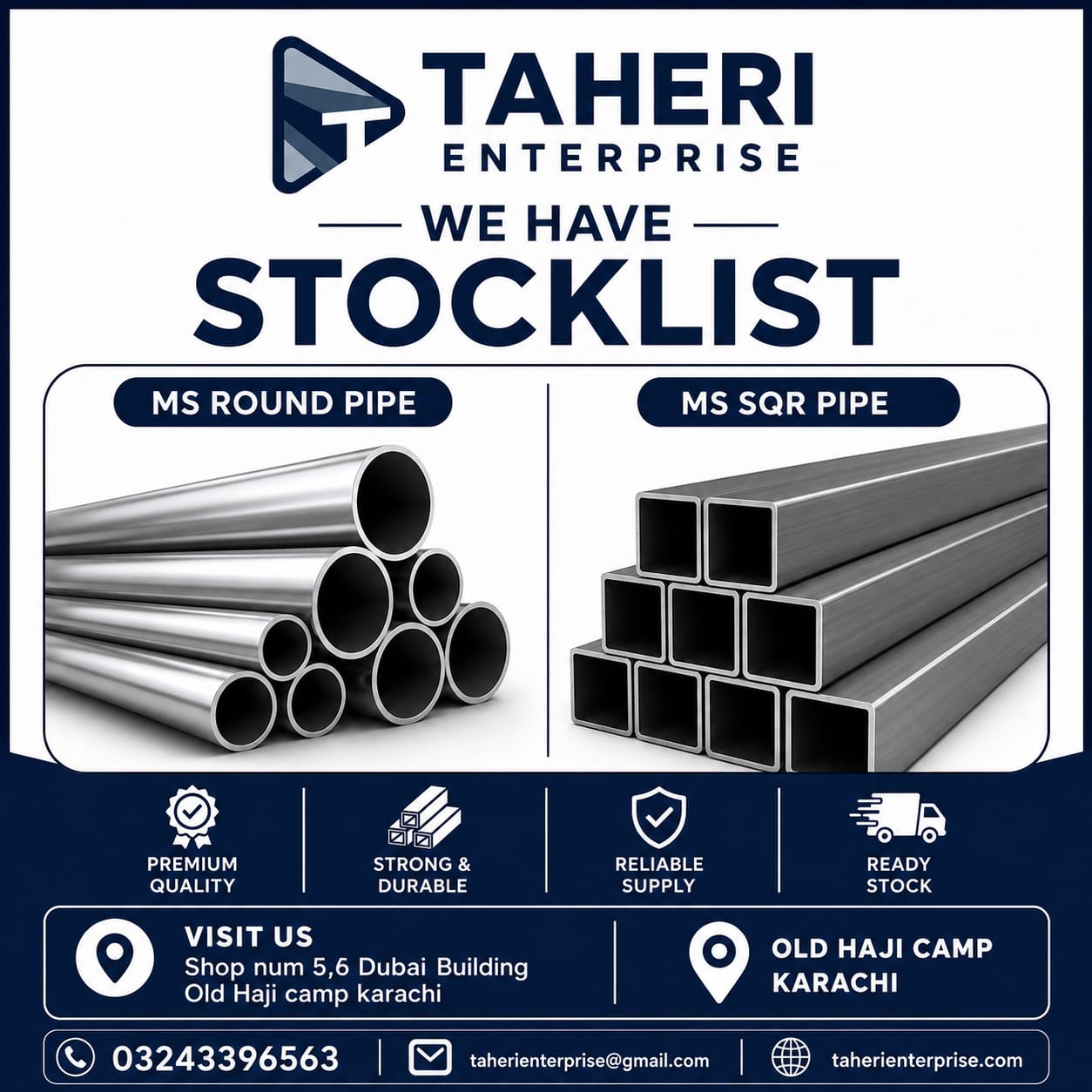 MS round & square pipe